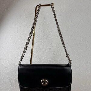 Coach Metallic Colorblock 40073 Canvas Signature Turnlock Chain Crossbody